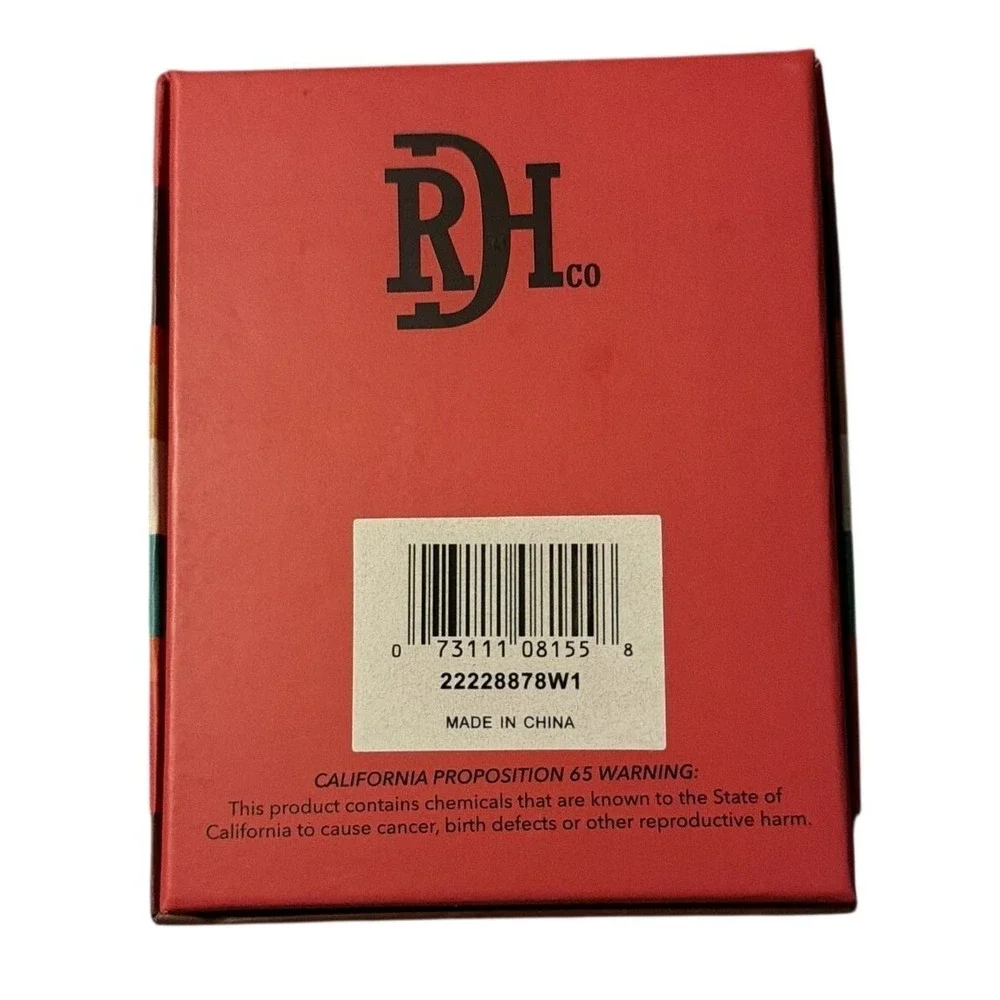 Red Dirt‎ Hat Company Mens Bifold Card Case Bison Leather Brown, NIB